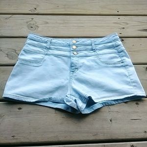 5/$15 Tokyo 10 Blue 3 Button Fly short denim Short